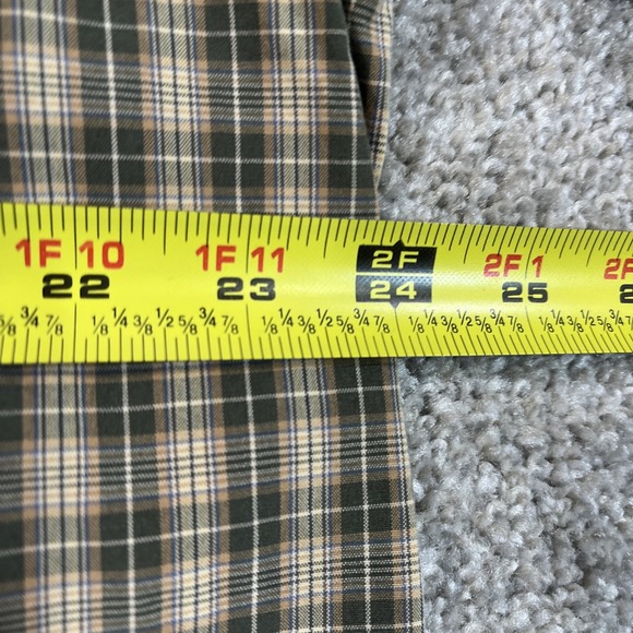 Carhartt Plaid Button Up Shirt Men's‎ L Green Tan Cotton pocket Workwear Durable - Picture 9 of 10